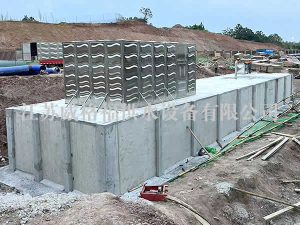 裝配式預(yù)應(yīng)力混凝土金屬?gòu)?fù)合水箱01